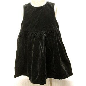 NWT VTG 1998 Baby Gap Dress Black Velvet Girl Toddler Sz 2xL 100% Cotton